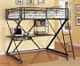 Powel Loft Study Bunk Bed in Full Size - Z-Bedroom Collection