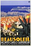 Beausoleil-Monte Carlo Superieur - Roger Broders Art Print Poster 24 x 36