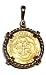 1 Escudo Pirate Treasure Gold Coin Heavy Cable Bezel Pendant