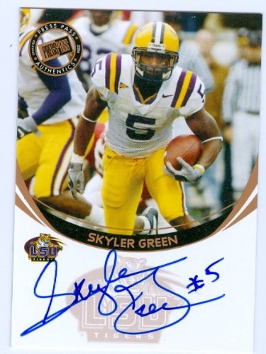 Skyler Green Autographed/Hand Signed Football Card (LSU) 2006 Press Pass Rookie
