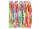 Beachcombers! Ethnic Glass Indian Wedding Bridal Bollywood Bangles Belly Dance Bracelets Set Rainbow