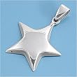 Sterling Silver Pendant - Star - 24mm Height