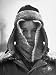 12 Year Old David Colson, Freckled Face Wrapped with Scarf, Felt Hat, Covered with Sn...