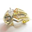14K Yellow Gold Diamond Wedding Set