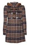 ANASTASIA Maternity Hooded Check Duffle Coat (8, Brown) ANASTASIA Maternity Hooded Check Duffle Coat (8, Brown)