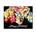 POSTCARDS: Birthday - Curly Ribbons, Box of 50 postcards
