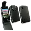 FLASH SUPERSTORE SAMSUNG S5260 TOCCO ICON PREMIUM PU LEATHER FLIP CASE/COVER/POUCH BLACK