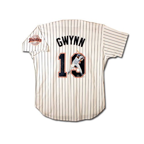 Tony Gwynn Autographed San Diego Padres Jolene Jessie Hand Painted Home/White Jersey 