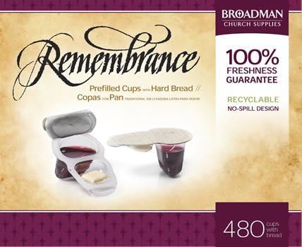 Remembrance Individually Packaged Bread &amp; Juice Sets, 480 Servings by Communion Cups Remembrance
