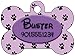 Personalized Dog Tag Pet ID Tag Paw Prints w/Name & Number (Purple)