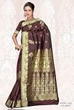 Chocolate Brown Art Silk Indian Sari / Saree / Bellydance fabric