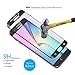 iwolkon 0.2mm Tempered Glass Screen Protector Film for Samsung Galaxy S6 Edge - Black