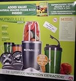 Nutri Bullet 15 Piece Blender - With The Green Smoothie Bible Book (300 Delicious Recipes), Also Includes The Nutribullet Natural Healing Foods Book (Supercharge Your Health in Just Seconds a Day) & Bonus Flip Top To-Go Oversize Mug, Hi Speed Blender / Mixer System