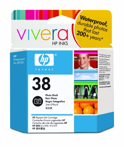 HP 38 Photo Black Pigment Original Ink Cartridge (C9413A)