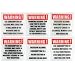 Kikkerland Design Alcohol Warning Coasters, Set of 6