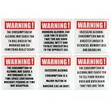 Kikkerland Design Alcohol Warning Coasters, Set of 6
