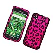 Samsung Galaxy S 4G T959V & Vibrant T959 (T-Mobile) Rubberized Snap On Protector Hard Case "Pink Leopard" Design