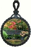 Rikki KnightTM Japanese Garden Iron Trivet with Handle - Wall Hanging & Counter Protection Workspace Saver - Ideal Gift for all Occassions