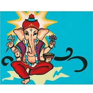Colorful Aluminum Panel Ganesha Wall Art