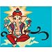 Colorful Aluminum Panel Ganesha Wall Art