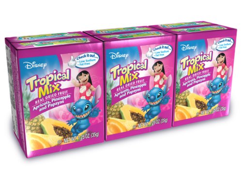 Disney Tropical Mix Real Dried Fruit, Apricots, Pineapple and Papaya, 1.25-Ounce Boxes in... by Disney Dried Fruit