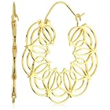 Lee Angel Safina Gold Plated Filigree Hoop Ear