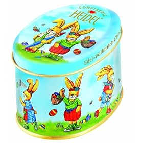 Heidel Easter Tin with 10 x 7.5 g Mini Chocolate Bars (Pack of 3)