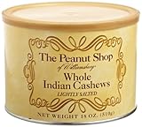 UPC 053136002158 product image for The Peanut Shop of Williamsburg Salted Cashews, 18-Ounce Tin | upcitemdb.com