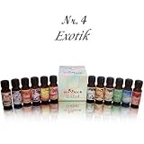 Produkt-Bild: Qualit&auml;tsduft&ouml;l Made in Germany 12 er Packung Duft&ouml;l a`10 ml - Ensemble Nr. 4 Exotik mit den Sorten Erdbeere, Fresh Sea, Fr&uuml;chtetraum, Jasmin, Lemongras, Lotus, Opium, Orange, Orchidee, Pfirsich, Rose, Tropic Feuer