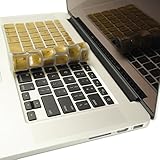 TopCase Metallic Gold Keyboard Silicone Cover Skin for New Macbook Pro 13" with Retina Display + TOPCASE Logo Mouse Pad