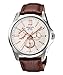 Casio Men's Edifice EFB300L-7AV Brown Leather Quartz Watch with Silver Dial