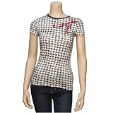 Alabama Crimson Tide Ladies Houndstooth Giant Logo Slim Fit T-shirt