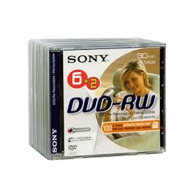 Sony 8cm DVD-RW 6+2 Jewel Case (8 pack)