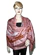 Pink Wool Blend Pashmina Shawl,Wrap Throw Reversible India Free Shipp
