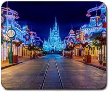 Main Street At Night Disneyland Mouse Mat Pad Mousepad