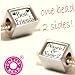 1 Pandora style Personalised bead with the Best Friends names of your choice - let us have the names as a gift message. Ready in days from the UK. Fit Troll, Pandora, Lovelinks etc
