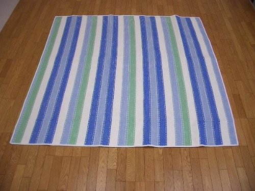 在庫限り！！処分価格　綿混ラグカーペット 『ルーク』 サイズ：140×200cm カラー：ブルー 