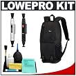 Lowepro Fastpack 100 Backpack Digital SLR Camera Case (Black) + Accessory Kit for Canon Rebel T3, T3i, T1i, T2i, EOS 60D, 5D, 7D, Nikon D3000, D3100, D5000, D5100, D7000, D300s, Olympus Evolt E-5, E-30, E-620 & Sony Alpha A560, A580, A33, A35, A55
