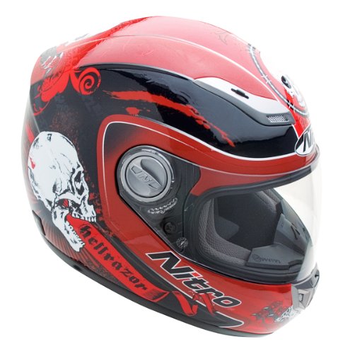 Nitro Hellrazor Red Large Full Face Helmet 51UP CvTiL Nitro Hellrazor Red Large Full Face Helmet