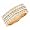 1.45ct 3-Row Diamond Women's Wedding Band Ring in Prong,Channel Setting 14K Yellow Gold 4 (SI Clarity, G Color)