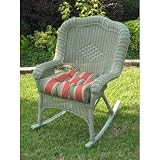 Monaco Outdoor Wicker Rocker Finish: Chocolate