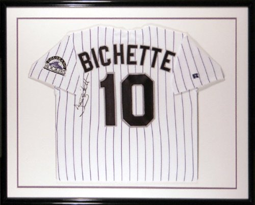 Buy Dante Bichette Colorado Rockies Autographed Framed Jersey by Mounted Memories