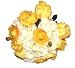 Flower Market Permanent Botanical Bouquet with Yellow Tulips, White Ranunculus and Hydrangea Leaves
