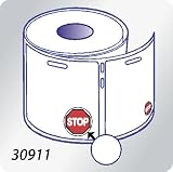 DYMO LabelWriter Visitor Management Label, 12-Hour Time Expiring Badge Labels, White with Red Stop Sign, 2-1/4" x 4", 250 per pack