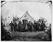 [Falmouth, Va. Group in front of post office tent at Army of the Potomac headquarters...