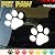 車に ペットPAW(足跡)ステッカー W30 (10枚セット) ホワイト
