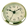 Clock Quartz Movement Insert Round 3 5/16" White Dial Numerals Black
