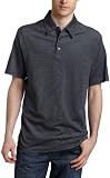 Perry Ellis  Mens Textured Stripe Polo