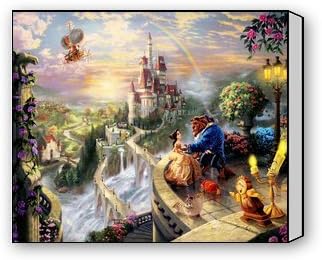ArtShop Gallery Wrapped Beauty and the Beast Custom Modern Art Painting Wall Decor Canvas Print