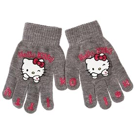 Hello kitty - Gants Enfant Fille GRIS 3/7ans
